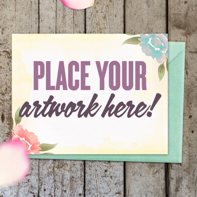 Greeting Mock Up Template Psd