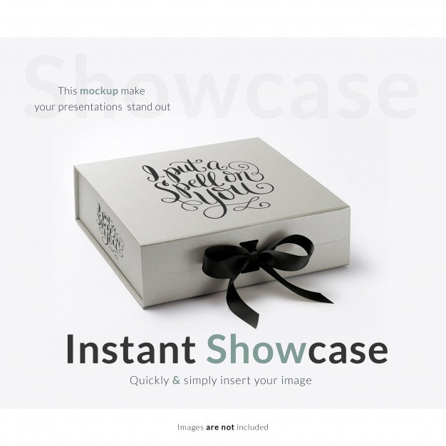 Grey Gift Box Mock Up Psd