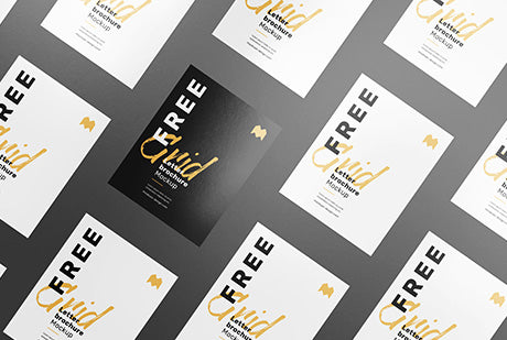 Grid Letter Brochure Mockup