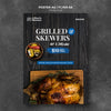 Grilled Skewers Restaurant Poster Template Psd