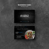 Grilled Steak And Veggies Restaurant Business Card Template Psd