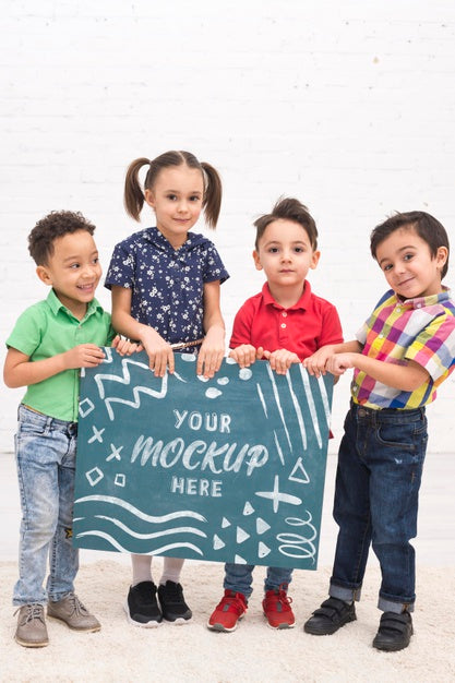 Group Of Children Playing Together Psd