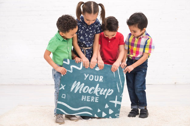 Group Of Children Playing Together Psd