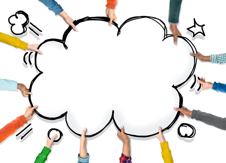 Group Of Hand Pop Art Expolding Concept