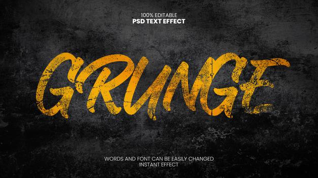 Grunge Text Effect Psd