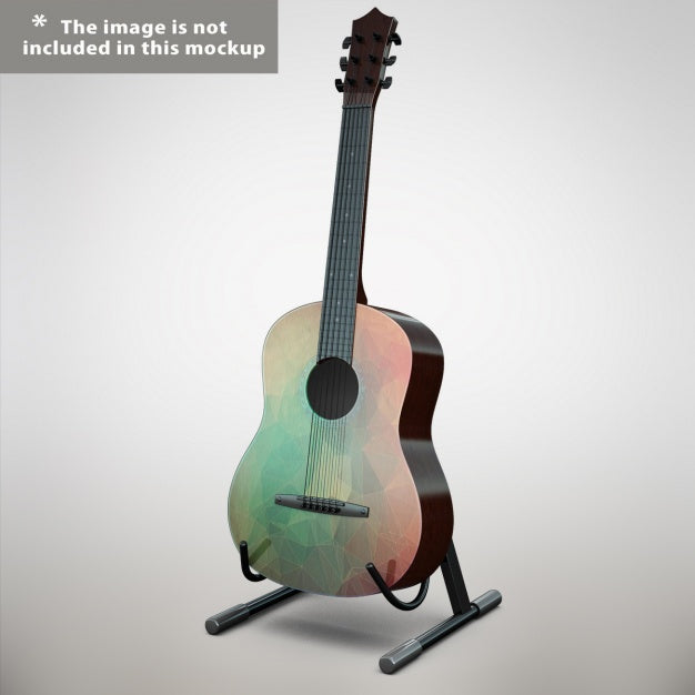 Guitar Mock Up Design Psd