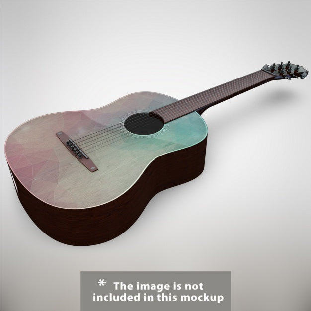 Guitar Mock Up Design Psd
