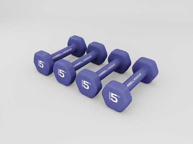 Gym Dumbbell Mockup Psd