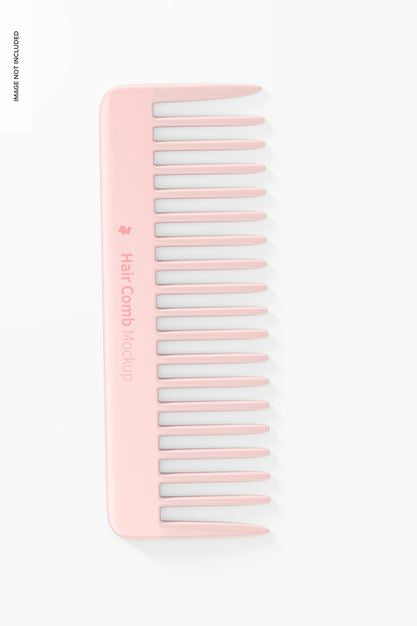 Hair Comb Mockup, Top View Psd