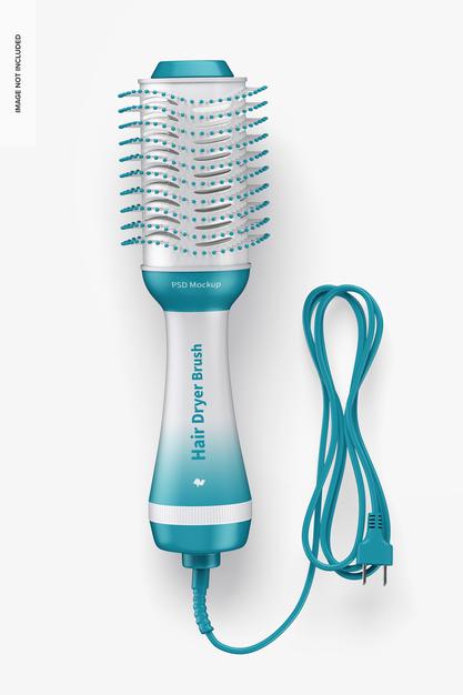 Hair Dryer Brush Mockup Psd