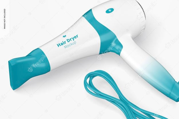 Hair Dryer Mockup, Close Up Psd