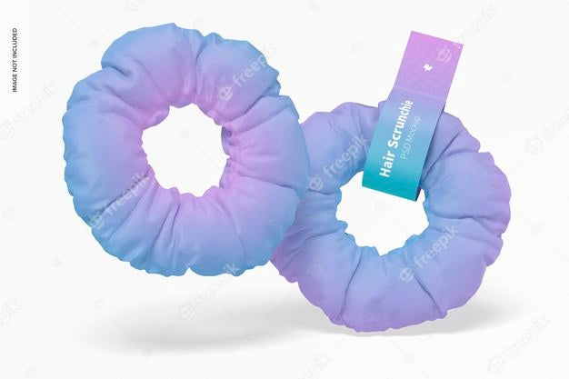 Hair Scrunchies Mockup, Floating Psd
