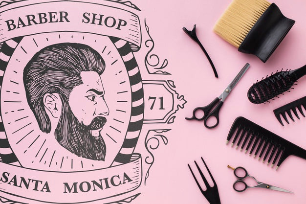 Hairdresser Concept Mock-Up Psd