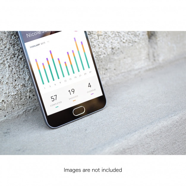 Half Mobile Phone Screen On Wall Mock Up Psd