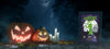 Halloween Arrangement With Pumpkins And Frame Mock-Up Psd