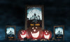 Halloween Arrangement With Smiley Pumpkins And Movie Posters Psd