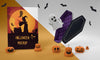 Halloween Card Mock-Up With Scary Ghost Psd