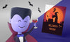 Halloween Card Mock-Up With Smiley Vampire Psd