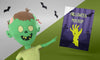 Halloween Card Mock-Up With Zombie Psd