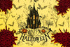 Halloween Concept Background With Haunted House Psd