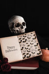 Halloween Concept Of Mock-Up Book With Skull Psd