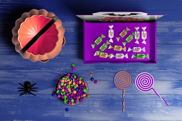 Halloween Concept On Wooden Background Psd