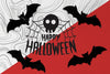 Halloween Concept With Spiderweb Silhouette Psd