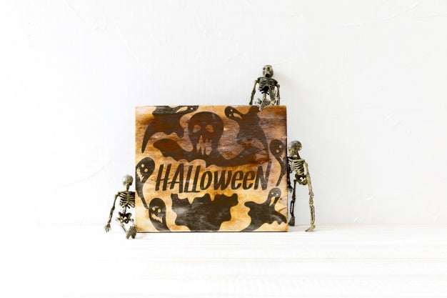 Halloween Cover Mockup In Old Style Psd