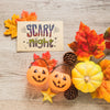 Halloween Cover Mockup With Leaves Psd