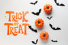 Halloween Day With Bats And Pumpkins Psd