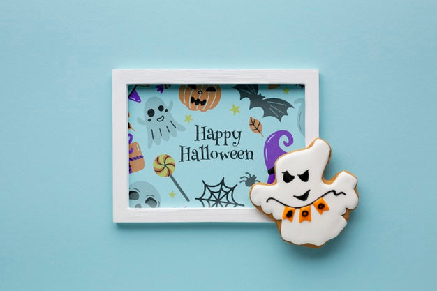 Halloween Draw Frame And Sweet Treat Psd