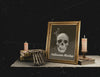 Halloween Mock-Up Frame With Skull Psd
