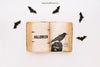 Halloween Mockup With Book And Bats Psd