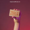 Halloween Mockup With Hand Holding Business Card Psd