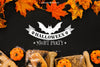 Halloween Mockup With Leaves And Bread Psd