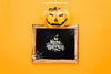 Halloween Mockup With Pumpkin Op Top Of Slate Psd