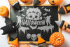 Halloween Mockup With Slate Concept Psd