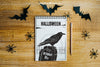 Halloween Mockup With Spiral Notepad Psd