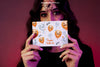 Halloween Mockup With Woman Holding Card Psd