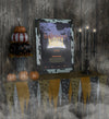 Halloween Nights Frame Mock-Up And Pile Of Pumpkins Psd