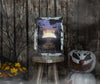 Halloween Nights Frame Mock-Up On A Chair And Mist Psd