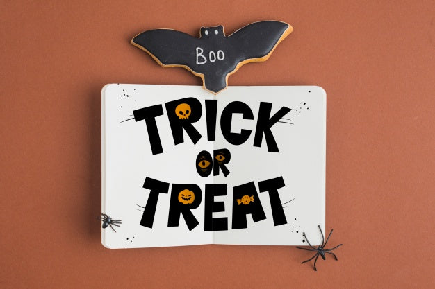 Halloween Open Book Mockup Psd