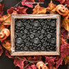 Halloween Slate Mockup On Autumn Leaves Psd