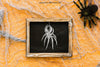 Halloween Slate Mockup On Cobweb Psd