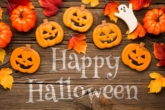 Halloween Treats And Pumpkins Psd