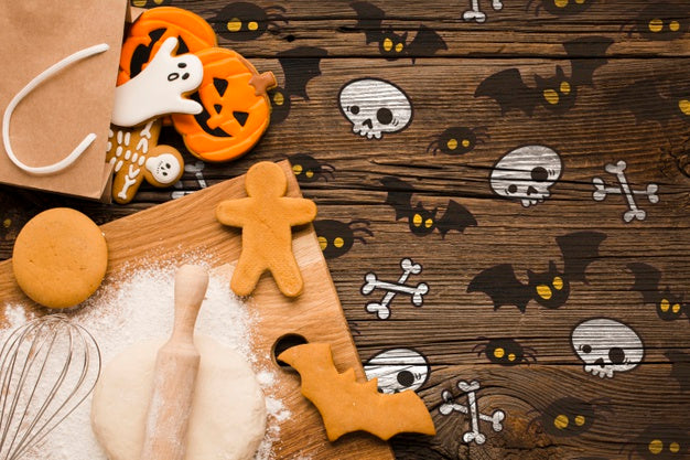 Halloween Treats Baking Process Psd