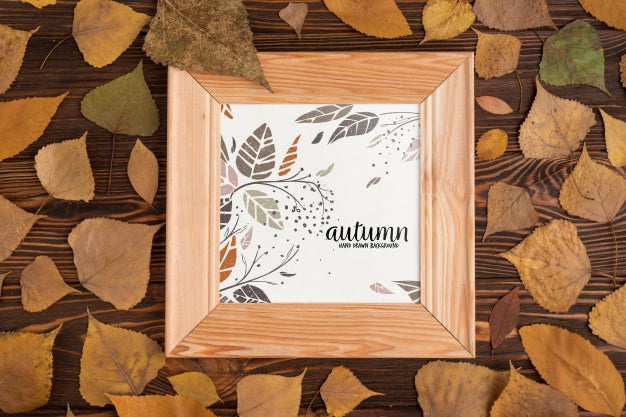 Halloween Wooden Frame Mockup Psd