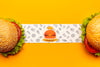 Hamburger Banner With Delicious Fast-Food Burgers Psd