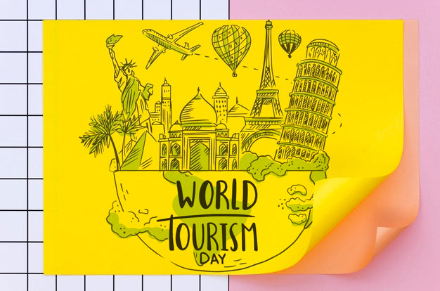 Han Drawn Tourism Geometry Paper Psd