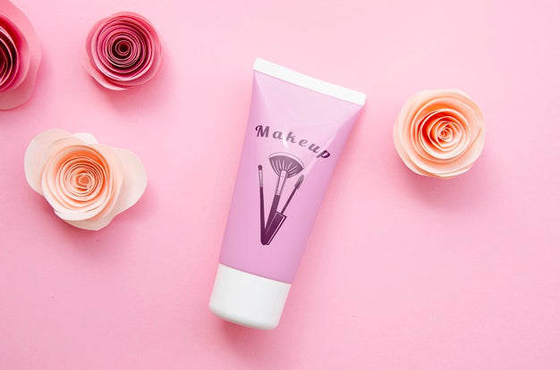 Hand Cream Bottle Mock-Up On Pink Background Psd
